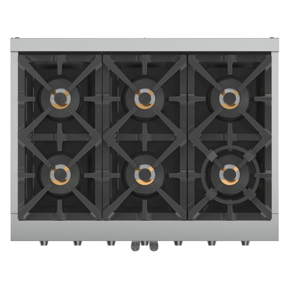 Forno Capriasca 36-Inch Freestanding French Door Gas Range, 6 Burners, Convection Oven, Energy Efficient - BonPrix Électroménagers