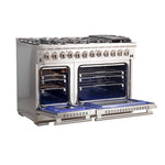 Forno Capriasca 48-Inch Freestanding Dual Fuel Range, 8 Burners, True Convection Oven - BonPrix Électroménagers