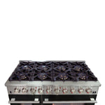 Forno Capriasca 48-Inch Freestanding Dual Fuel Range, 8 Burners, True Convection Oven, Black Doors - BonPrix Électroménagers