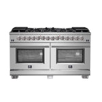 Forno Capriasca 60-Inch Freestanding Dual Fuel Range, 10 Burners, True Convection Oven - BonPrix Électroménagers