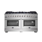 Forno Capriasca 60-Inch Freestanding Gas Range, 10 Burners, True Convection Oven - BonPrix Électroménagers