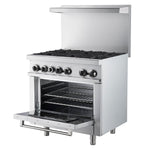 Forno Commerciale 36 Inch Gas Range with 6 Burners - BonPrix Électroménagers