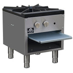 Forno Commerciale gas stock pot range, 1 powerful 3-ring burner, 80,000?BTU, durable stainless steel, heavy-duty cast iron grate - BonPrix Électroménagers