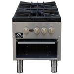 Forno Commerciale gas stock pot range, 2 powerful 3-ring burners, 160,000?BTU, durable stainless steel, heavy-duty cast iron grates - BonPrix Électroménagers