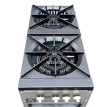 Forno Commerciale gas stock pot range, 2 powerful 3-ring burners, 160,000?BTU, durable stainless steel, heavy-duty cast iron grates - BonPrix Électroménagers