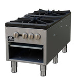 Forno Commerciale gas stock pot range, 2 powerful 3-ring burners, 160,000?BTU, durable stainless steel, heavy-duty cast iron grates - BonPrix Électroménagers