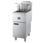 Forno Commerciale Natural Gas Deep Fryer, 4 Burners 120,000 BTU, 50 lbs Oil Capacity - BonPrix Électroménagers