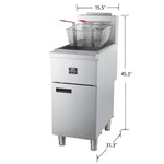 Forno Commerciale Natural Gas Deep Fryer, 4 Burners 120,000 BTU, 50 lbs Oil Capacity - BonPrix Électroménagers