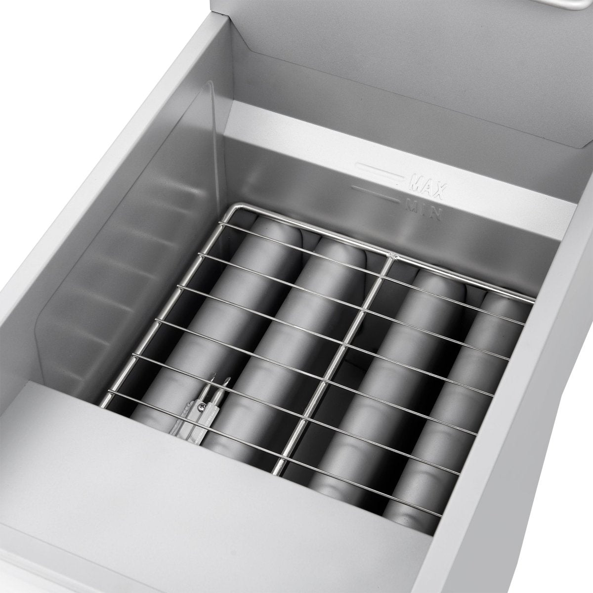 Forno Commerciale Natural Gas Deep Fryer, 4 Burners 120,000 BTU, 50 lbs Oil Capacity - BonPrix Électroménagers