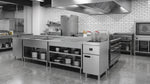 Forno Commerciale Natural Gas Deep Fryer, 4 Burners 120,000 BTU, 50 lbs Oil Capacity - BonPrix Électroménagers
