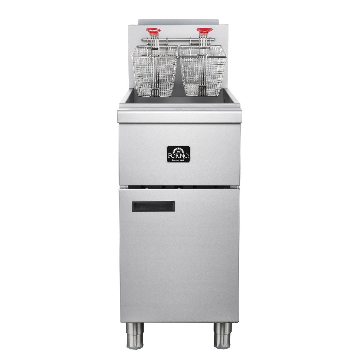 Forno Commerciale Natural Gas Deep Fryer, 4 Burners 120,000 BTU, 50 lbs Oil Capacity - BonPrix Électroménagers
