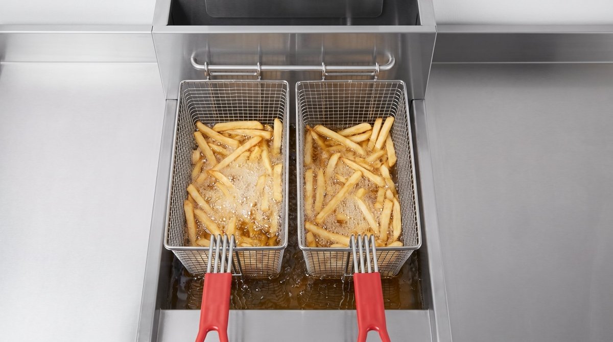Forno Commerciale Natural Gas Deep Fryer, 4 Burners 120,000 BTU, 50 lbs Oil Capacity - BonPrix Électroménagers