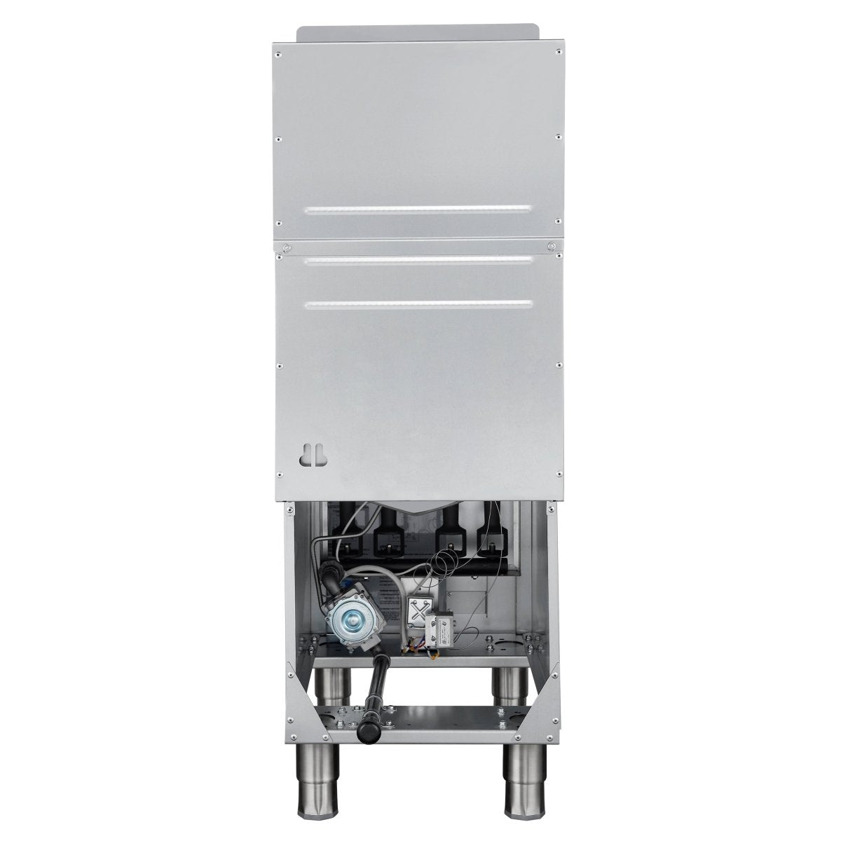 Forno Commerciale Natural Gas Deep Fryer, 4 Burners 120,000 BTU, 50 lbs Oil Capacity - BonPrix Électroménagers