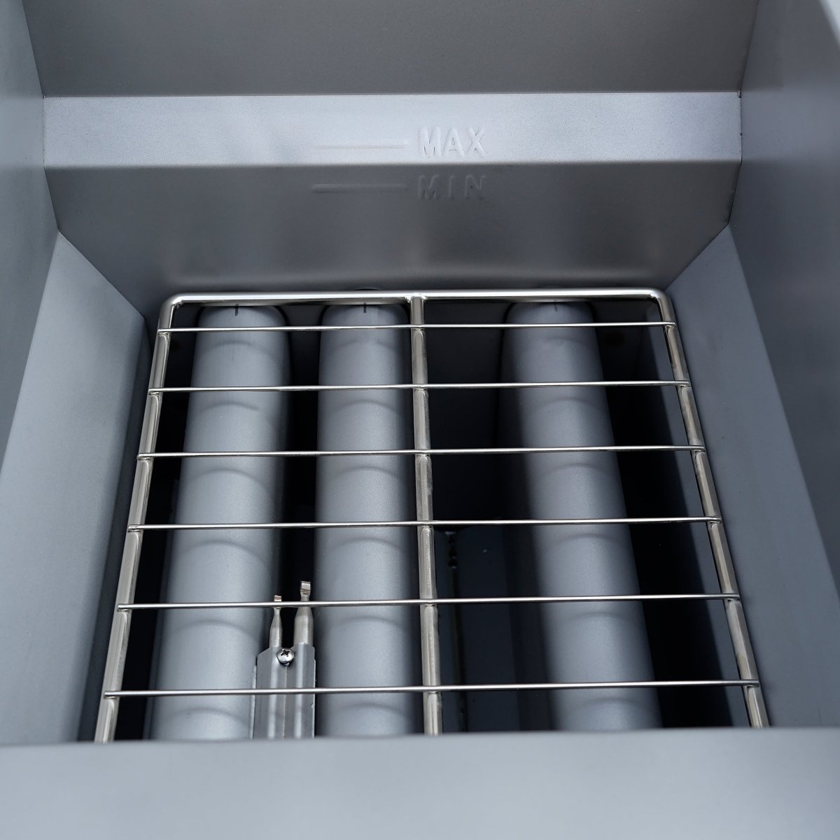 Forno Commerciale Natural Gas Deep Fryer, 4 Burners 120,000 BTU, 50 lbs Oil Capacity - BonPrix Électroménagers