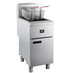 Forno Commerciale Natural Gas Deep Fryer, 4 Burners 120,000 BTU, 50 lbs Oil Capacity - BonPrix Électroménagers