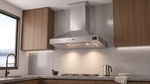 Forno Coppito 30-Inch Island Range Hood, Stainless Steel, LED Lighting, Adjustable Fan Speeds - BonPrix Électroménagers