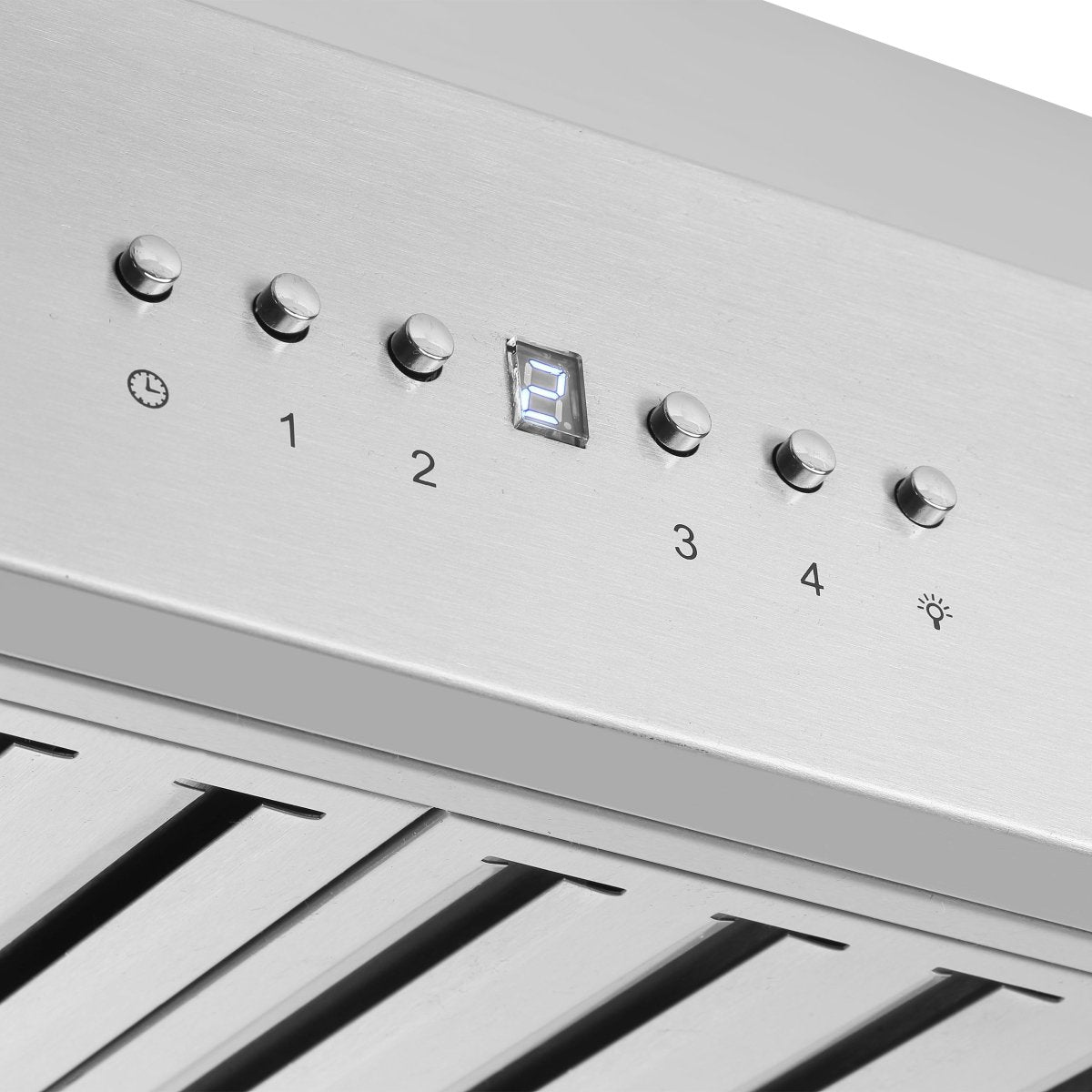 Forno Coppito 36-Inch Island Range Hood, Stainless Steel, LED Lighting, Adjustable Fan Speeds - BonPrix Électroménagers