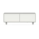 Forno Evoluto Tavolo 51-Inch White Smart Coffee Table – Dual Refrigerator Drawers, Bluetooth 5.0 Audio, Wireless Charging & RGB Ambient Light - BonPrix Électroménagers