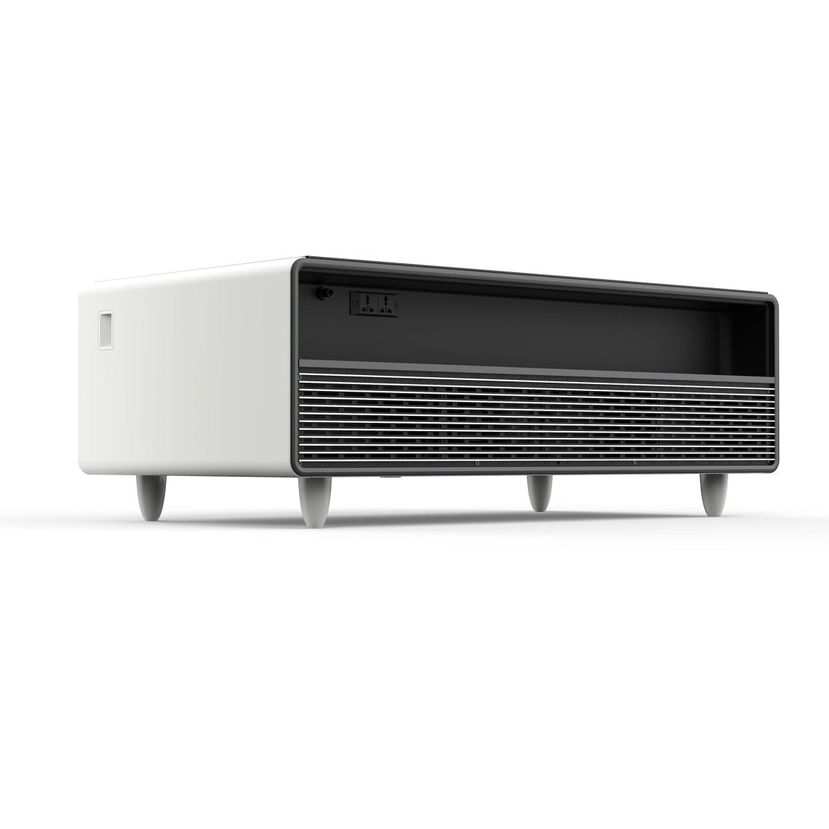 Forno Evoluto Tavolo 51-Inch White Smart Coffee Table – Dual Refrigerator Drawers, Bluetooth 5.0 Audio, Wireless Charging & RGB Ambient Light - BonPrix Électroménagers