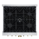 Forno Galiano 30-inch Freestanding French Door Dual Fuel Range White - BonPrix Électroménagers