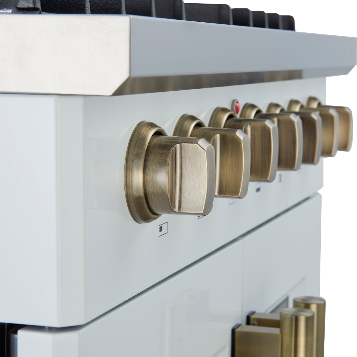 Forno Galiano 30-inch Freestanding French Door Dual Fuel Range White - BonPrix Électroménagers
