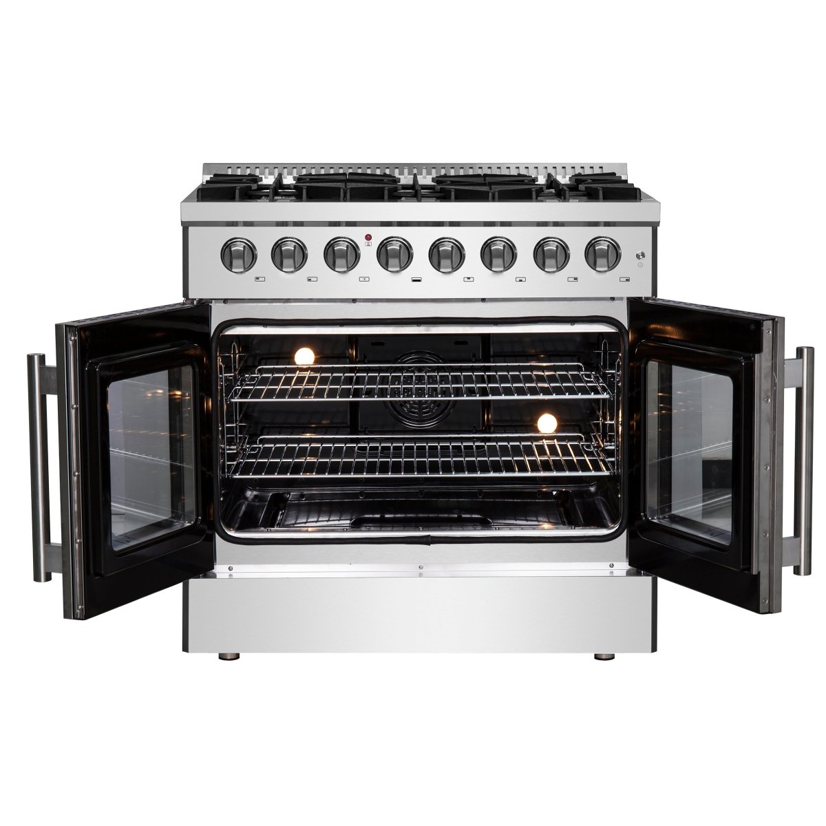 Forno Galiano 36" Freestanding French Door Dual Fuel Range - BonPrix Électroménagers