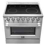 Forno Galiano 36-Inch Freestanding Electric Range, True Convection, Energy Efficient - BonPrix Électroménagers