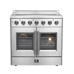 Forno Galiano 36-Inch Freestanding French Door Electric Range, True Convection, Energy Efficient - BonPrix Électroménagers