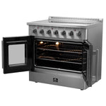 Forno Galiano 36-Inch Freestanding French Door Electric Range, True Convection, Energy Efficient - BonPrix Électroménagers