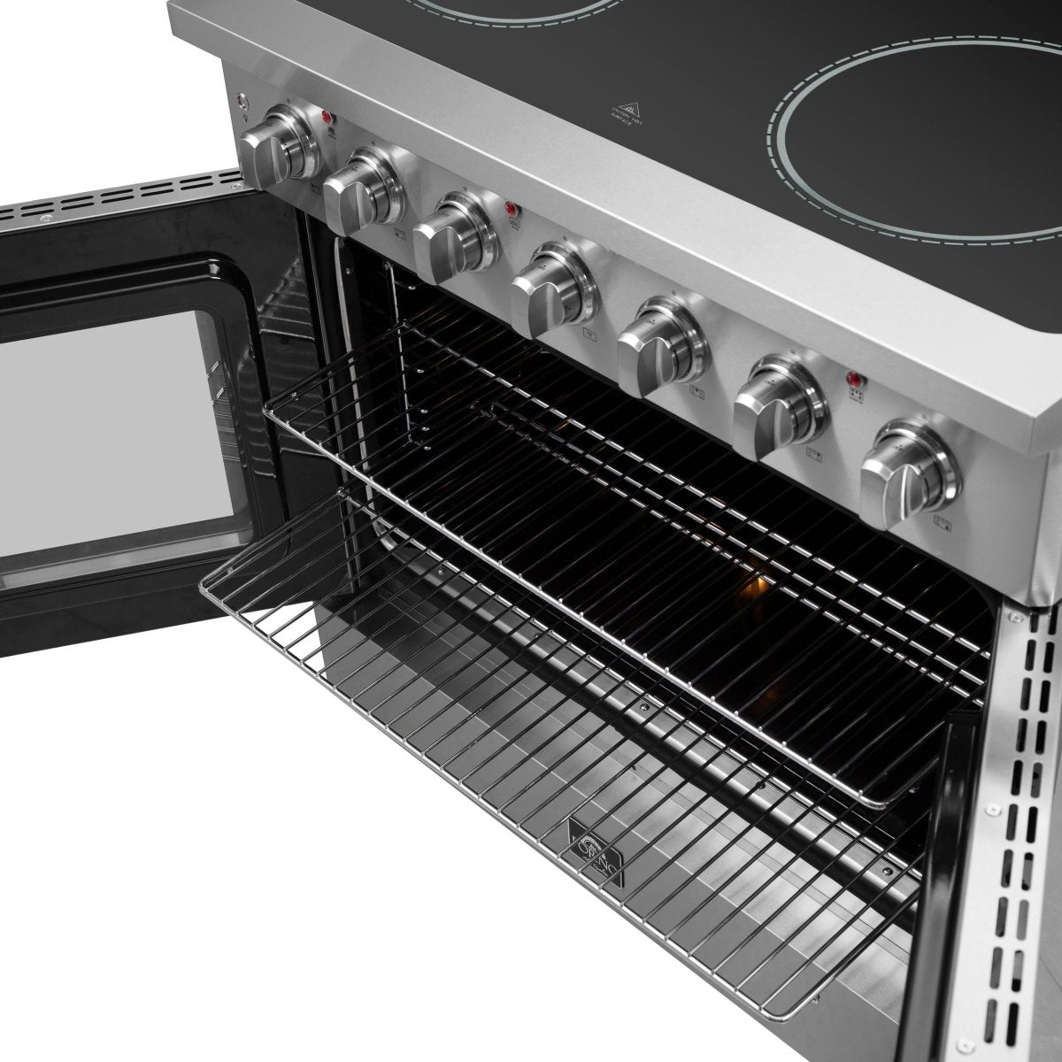 Forno Galiano 36-Inch Freestanding French Door Electric Range, True Convection, Energy Efficient - BonPrix Électroménagers