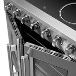 Forno Galiano 36-Inch Freestanding French Door Electric Range, True Convection, Energy Efficient - BonPrix Électroménagers