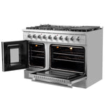 Forno Galiano 48-Inch Freestanding French Door Gas Range, 8 Burners, Griddle, Convection Oven, Energy Efficient - BonPrix Électroménagers