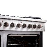 Forno Galiano 48-Inch Freestanding French Door Gas Range, 8 Burners, Griddle, Convection Oven, Energy Efficient - BonPrix Électroménagers