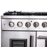Forno Galiano 48-Inch Freestanding French Door Gas Range, 8 Burners, Griddle, Convection Oven, Energy Efficient - BonPrix Électroménagers