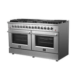 Forno Galiano 60-Inch Freestanding Dual Fuel Range, 10 Burners, Double Convection Ovens - BonPrix Électroménagers
