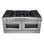 Forno Galiano 60-Inch Freestanding Gas Range, 10 Burners, Double Ovens, Griddle, Energy Efficient - BonPrix Électroménagers