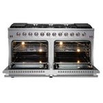 Forno Galiano 60-Inch Freestanding Gas Range, 10 Burners, Double Ovens, Griddle, Energy Efficient - BonPrix Électroménagers
