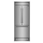 Forno Gallipoli 30-Inch French Door Refrigerator, 17.5 cu.ft Capacity, Modern Decorative Grill, 34-Inch Width, Stainless Steel, No Frost Technology, Energy Efficient - BonPrix Électroménagers