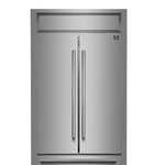 Forno Gallipoli 30-Inch French Door Refrigerator, 17.5 cu.ft Capacity, Modern Decorative Grill, 34-Inch Width, Stainless Steel, No Frost Technology, Energy Efficient - BonPrix Électroménagers