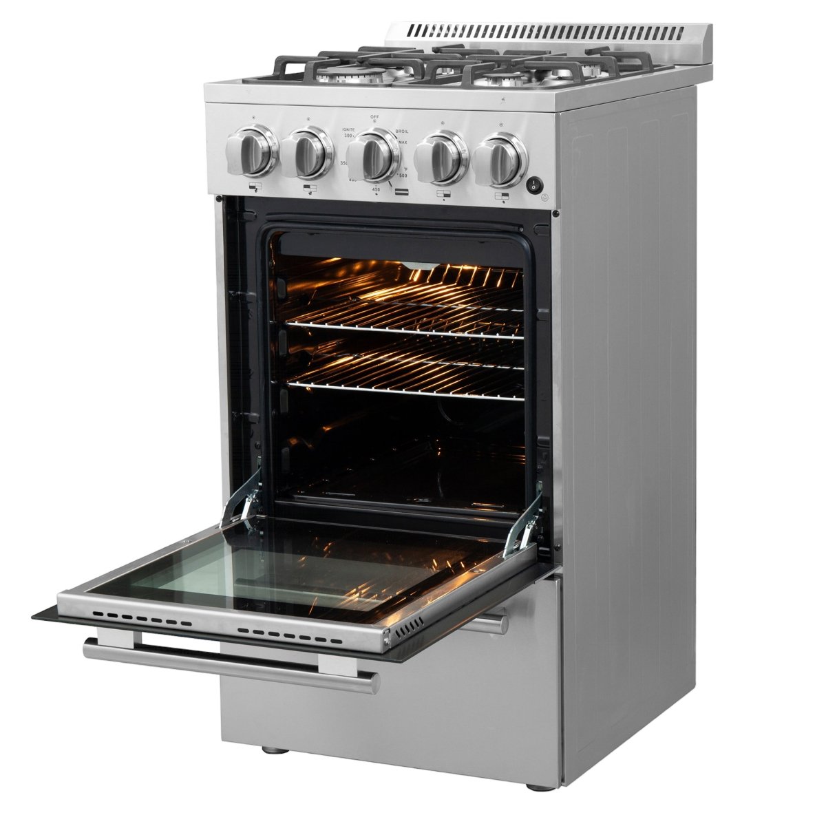 Forno Lamazze 20-Inch Freestanding Gas Range, Compact Design, Energy Efficient - BonPrix Électroménagers
