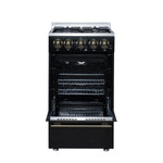 Forno Lamazze 20 Inch Freestanding Gas Range in Black, Compact Design - BonPrix Électroménagers