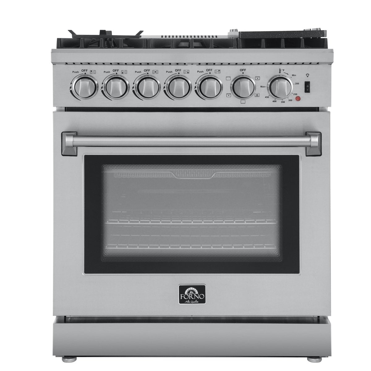 Forno Lazio 30-Inch Freestanding Dual Fuel Range, 5 Burners, True Convection Oven - BonPrix Électroménagers