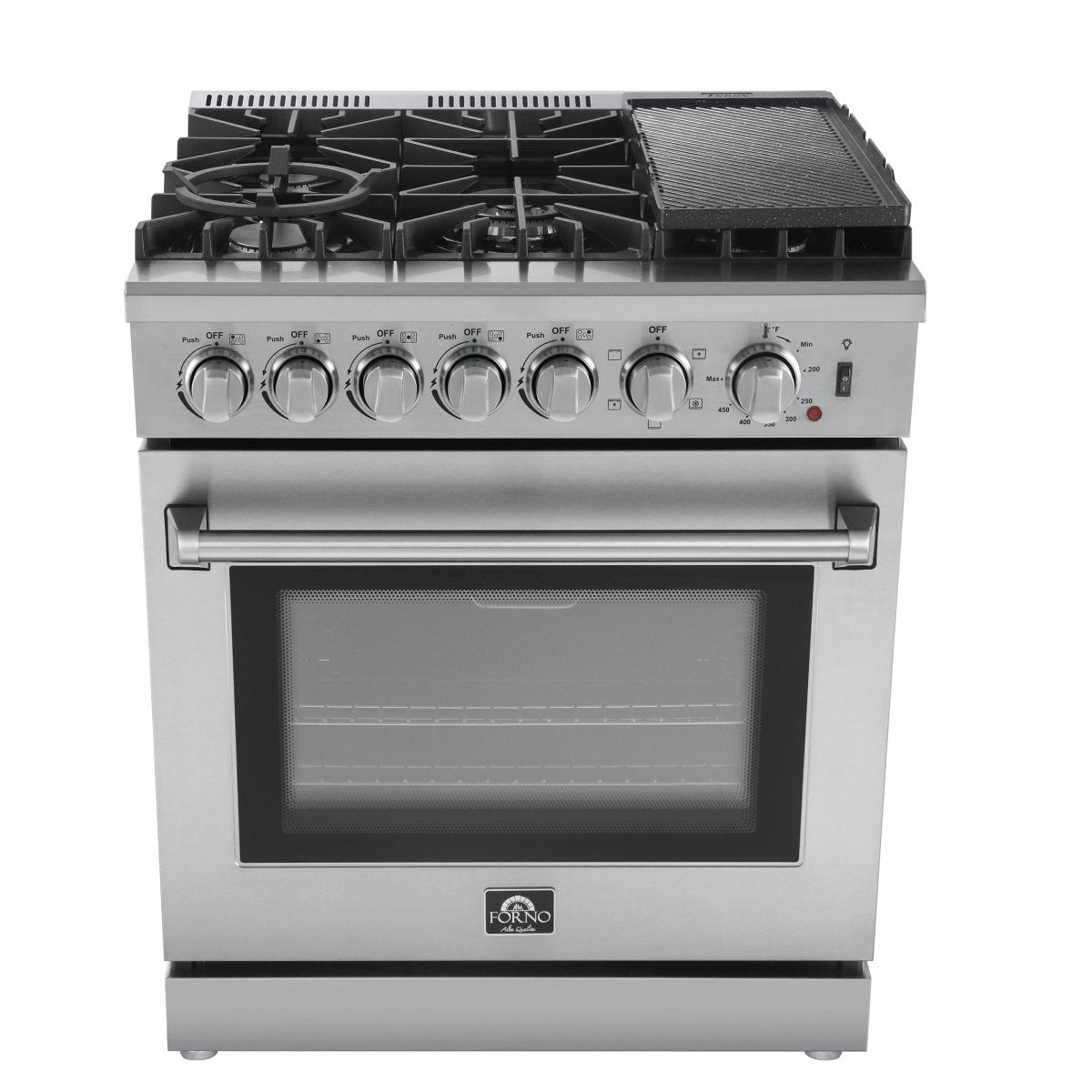 Forno Lazio 30-Inch Freestanding Dual Fuel Range, 5 Burners, True Convection Oven - BonPrix Électroménagers