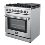 Forno Lazio 30-Inch Freestanding Dual Fuel Range, 5 Burners, True Convection Oven - BonPrix Électroménagers