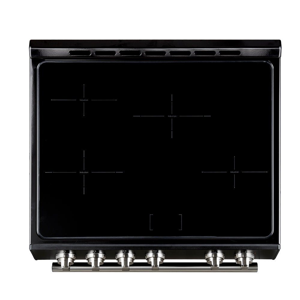 Forno Leonardo Espresso 30-Inch Slide-In Black Induction Range, Convection Oven, 5 Cooking Zones, Touch Control Panel - BonPrix Électroménagers