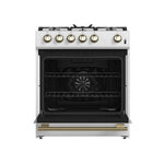 Forno Leonardo Espresso 30-Inch White Gas Range, 5 Burners, 39,500 BTU, 5 cu.ft Convection Oven - BonPrix Électroménagers