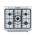 Forno Leonardo Espresso 30-Inch White Gas Range, 5 Burners, 39,500 BTU, 5 cu.ft Convection Oven - BonPrix Électroménagers