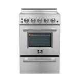 Forno Loiano 24-Inch Freestanding Electric Range, Canada Version, No Rotisserie Function, Plug and Cord Included - BonPrix Électroménagers