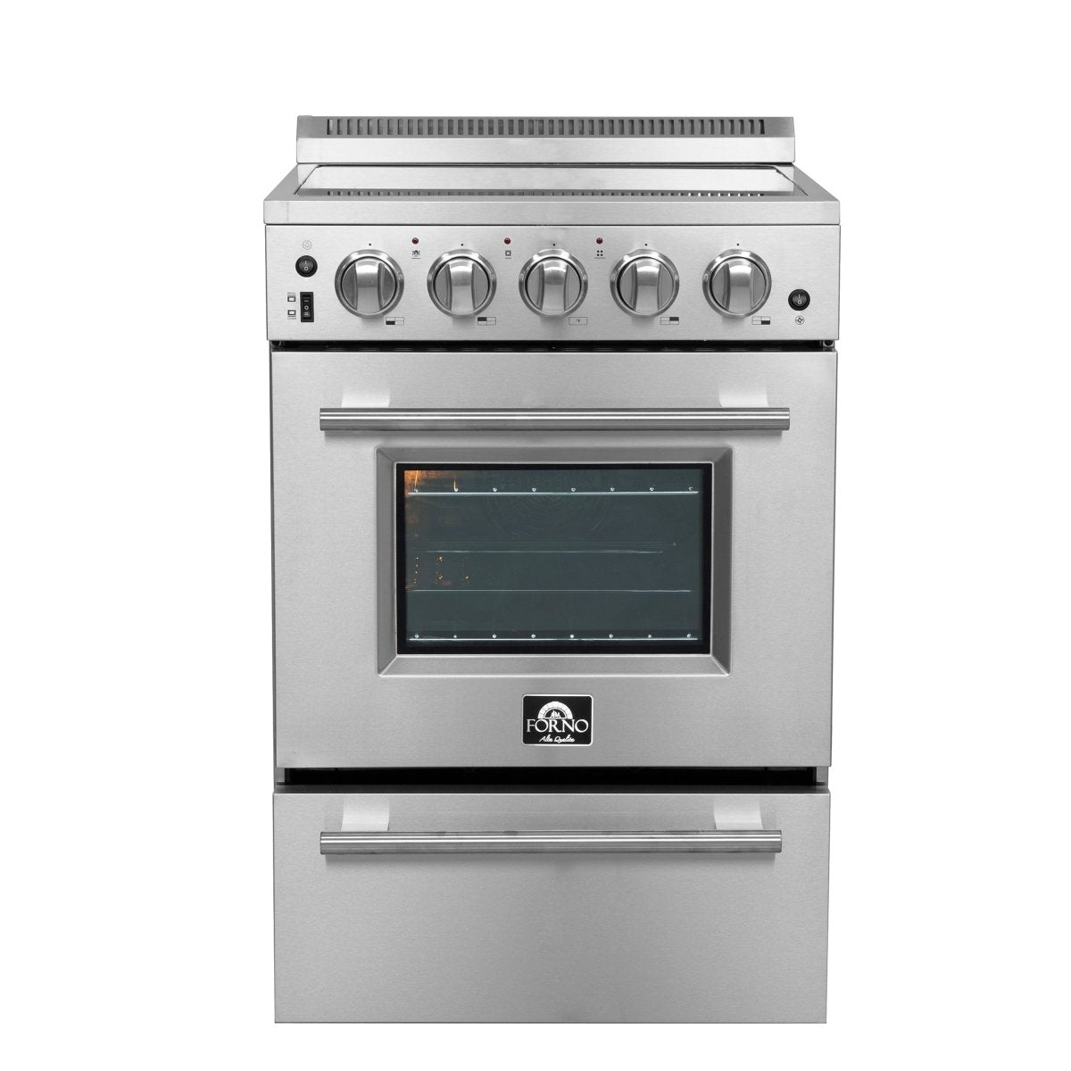 Forno Loiano 24-Inch Freestanding Electric Range, Canada Version, No Rotisserie Function, Plug and Cord Included - BonPrix Électroménagers