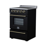 Forno Loiano 24 Inch Freestanding Electric Range in Black, Canada Version, Plug and Cord Included - BonPrix Électroménagers